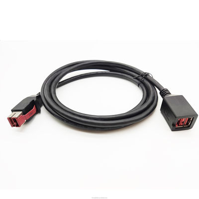 Conector USB 2.0 24V Cable de extensão USB de alimentação masculino para feminino