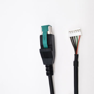 6A Carregamento rápido 12V 24V PoweredUSB Cable macho para conector JST para tablet de impressora