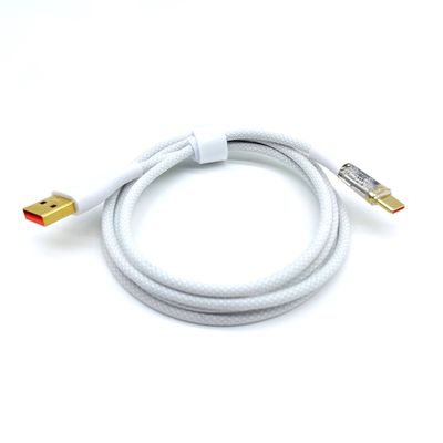 Carregamento Rápido Branco Macho USB A a C Cable USB C