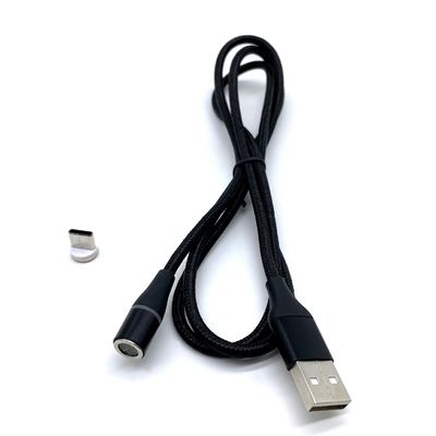Carregamento rápido 5A 6A 3 em 1 cabo USB magnético USB flexível USB C Micro USB