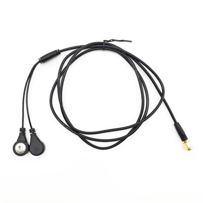30cm ECG cabos médicos 2 chumbo 4,0mm elétrodo snaps para RP SMA Fêmea ângulo direito