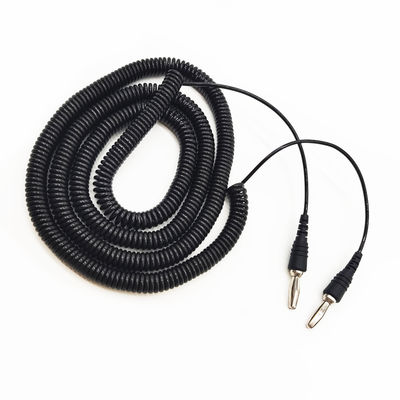 Custom Alta Flexibilidade Banana Plug Connector Cabos de Enrolamento Espiral Flexível Forte Para Alto-Fluido